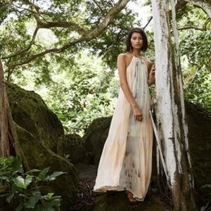 Young Fabulous & Broke Elie Trapeze Dress Maxi Midi Tye Dye‎ Sundress Sun XS